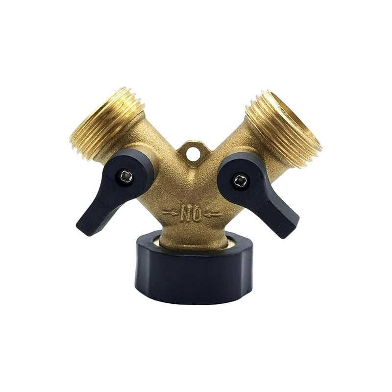 Llave De Doble Salida Valvula Doble Salida 2 Tomas De Agua Bronce