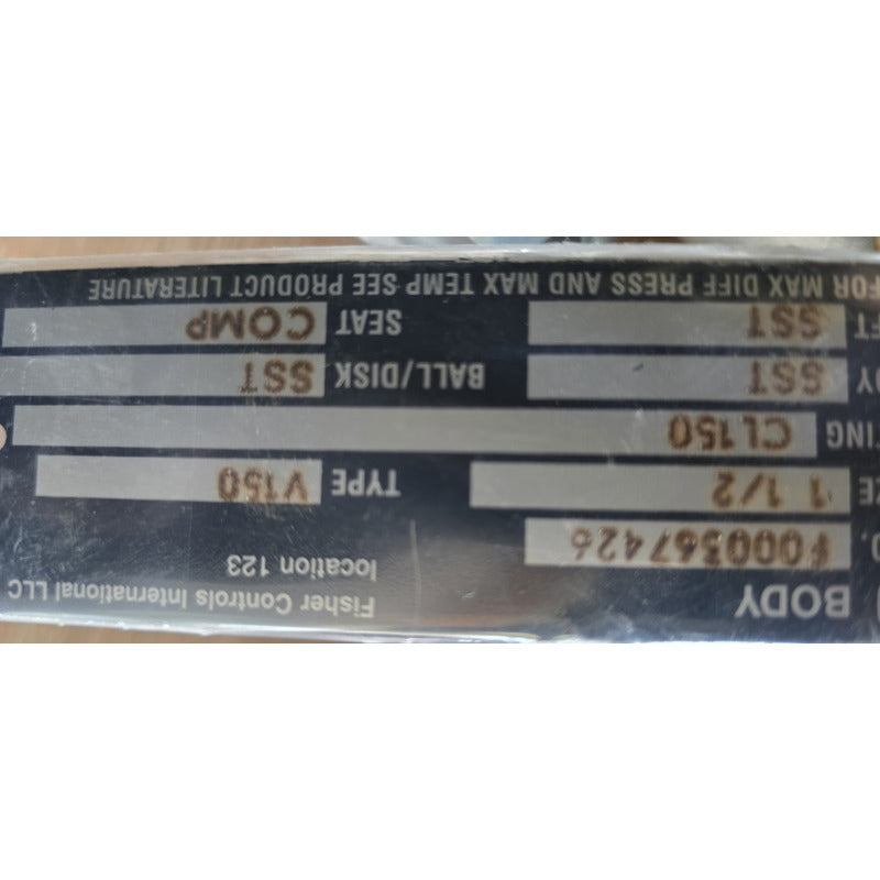 Actuador Fisher 2052 Y Válvula De 1.5 PuLG V150