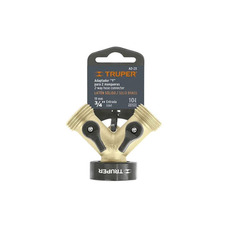 Llave De Doble Salida Valvula Doble Salida 2 Tomas De Agua Bronce