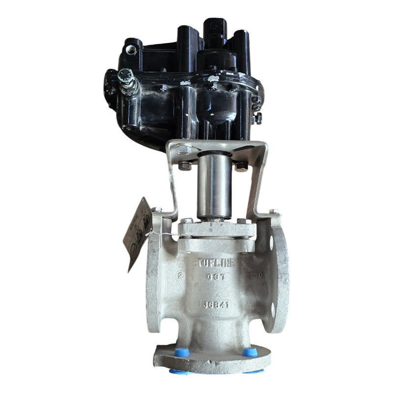 Valvula Macho Tufline 2 En 3 Vias Inox + Actuador Electrico