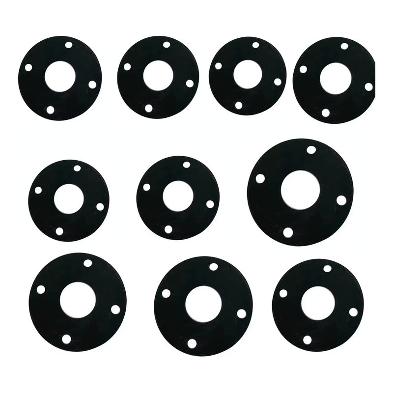10 Pza. Empaque De Neopreno De 2-1/2 Pulgadas Para Brida Negro