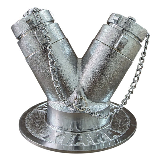 Toma Siamesa Contra Incendio Con Tapones, Cadena Y Disco.