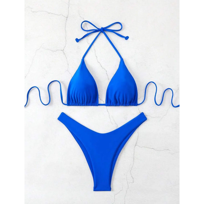 Traje De Baño Playa Azul Lisa Ch