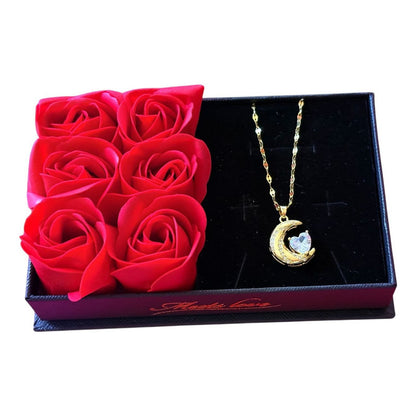 Set De Rosas Con Collar De Acero Inox.