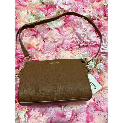 Bolso Steve Madden Cafe Cafe/dorado Letras Oro Oro/cafe