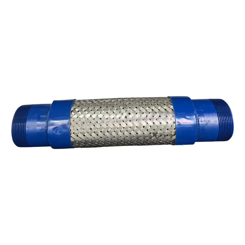 Manguera Metálica Flexible 3 X 1 M Con Niples Roscado Azul