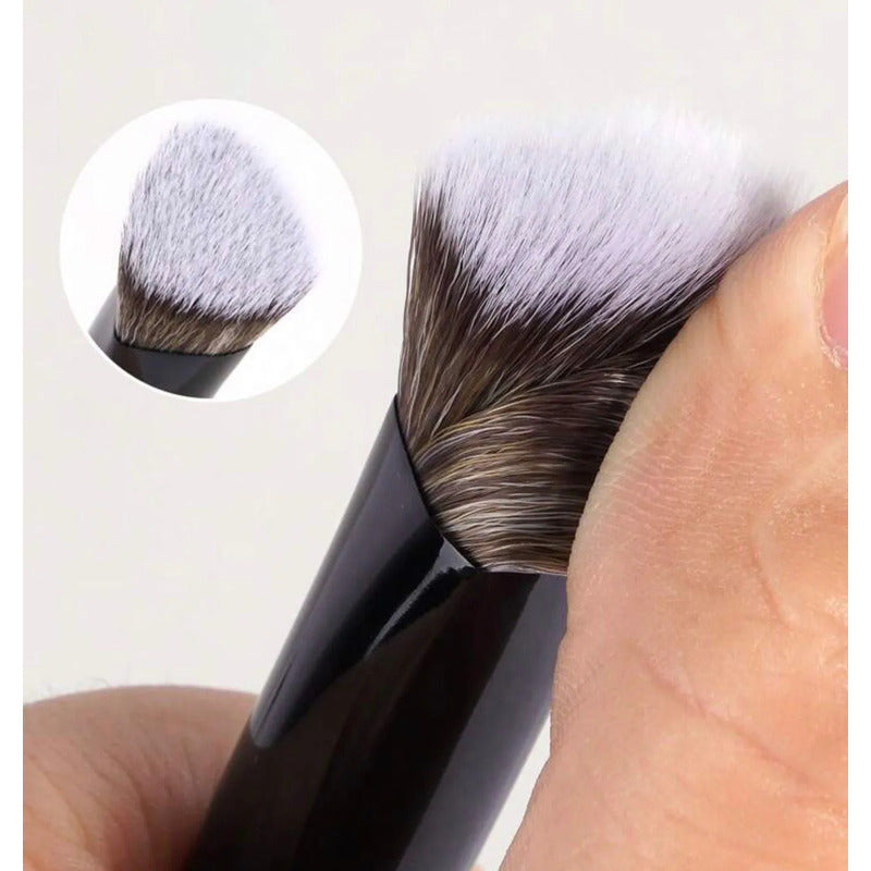 Brochas Maange Para Maquillaje, Set 4 Piezas Negro
