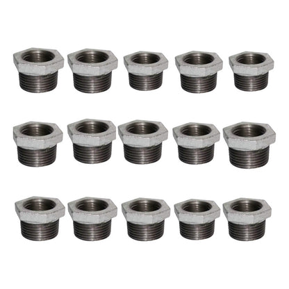15 Pza Reducción Bushing 1  A 3/4  Acero Al  Carbon