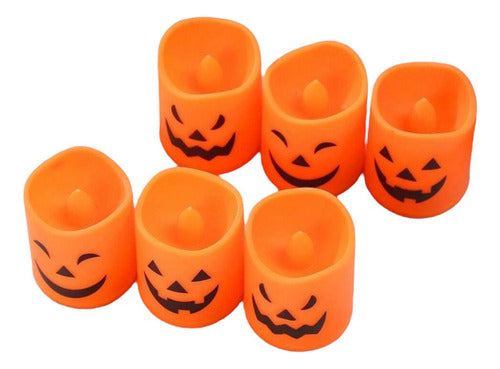Caja Con 6 Piezas Velas Led Halloween