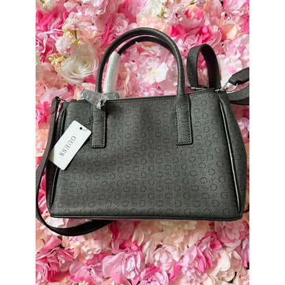 Bolsos Guess Gris Oscuro Letras G Níquel Gris Y Negro