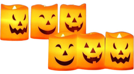 Caja Con 6 Piezas Velas Led Halloween
