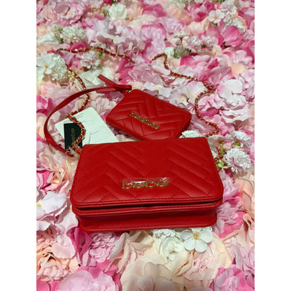 Bolsa Cross Body Small Bebe Rojo Oro Rojo/dorado