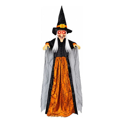 Decoración Halloween Bruja Naranja Y Negro