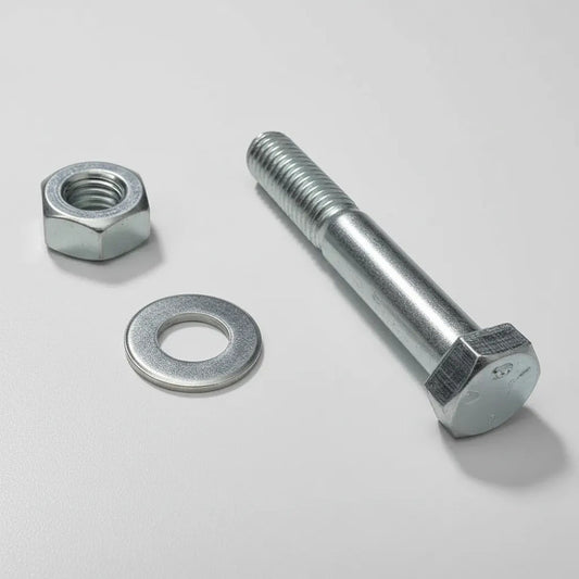 5 Pza Tornillo Galvanizado 5/8 X 3  Tuerca Y Rondana