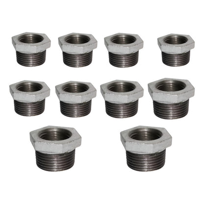 10 Pza Reducción Bushing 3/4 A 1/2  Acero Al Carbon