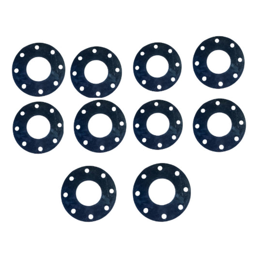 10 Pza. Empaque De Neopreno De 4  Pulgadas Para Brida Negro