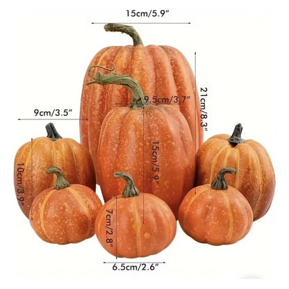 Set Decorativo De 7 Calabazas .