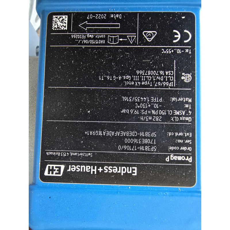 Flujometro Electromagnético Promag P 300 4  Endress Hauser