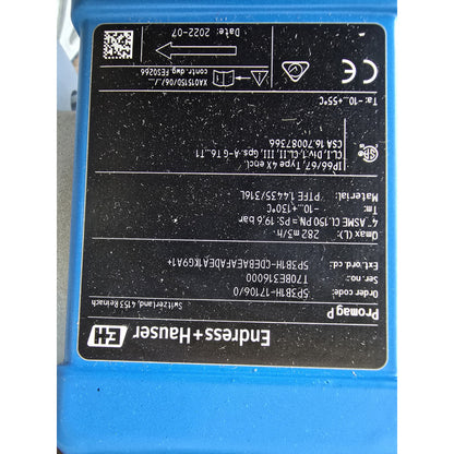 Flujometro Electromagnético Promag P 300 4  Endress Hauser