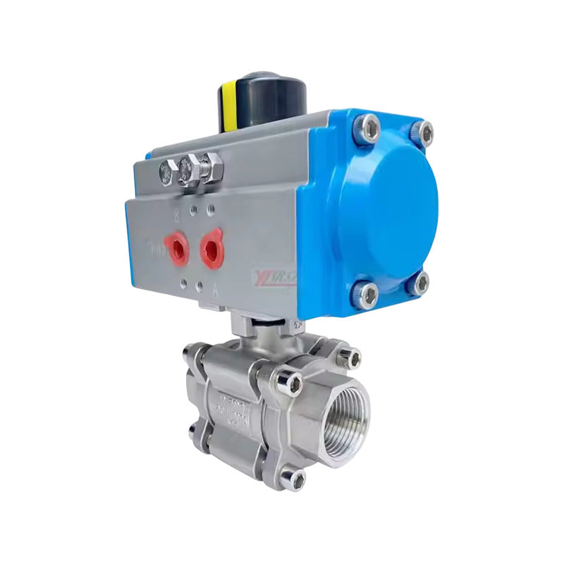 Válvula Esfera De 1-1/2 Inoxidable Con Actuador Neumático