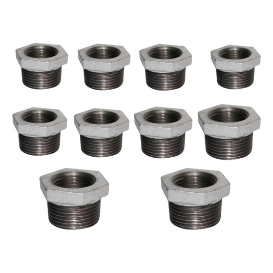 10 Pza Reducción Bushing 1/2 A 1/4  Acero Al Carbon