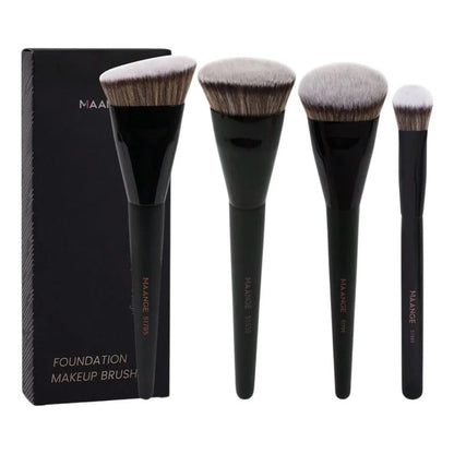 Brochas De Maquillaje Mange Premium 4 Piezas Negro