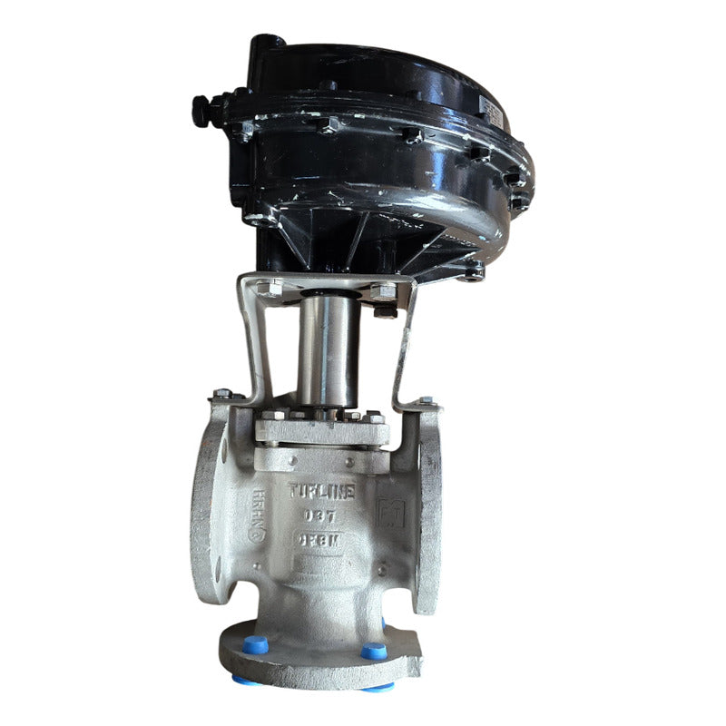 Valvula Macho Tufline 2 En 3 Vias Inox + Actuador Electrico