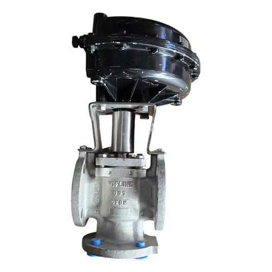 Valvula Macho Tufline 2 En 3 Vias Inox + Actuador Electrico