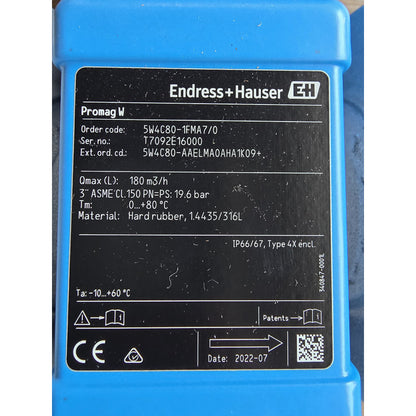 Flujometro Electromagnético Promag W 400 3  Endress Hauser