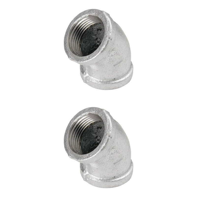 Codo Galvanizado Roscada De 45° Y 90°