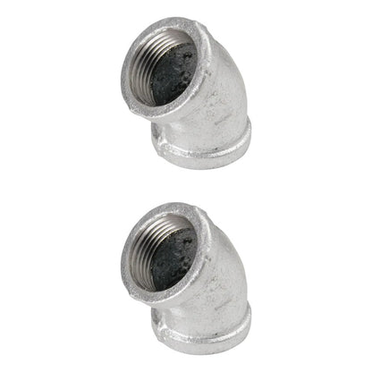 Codo Galvanizado Roscada De 45° Y 90°