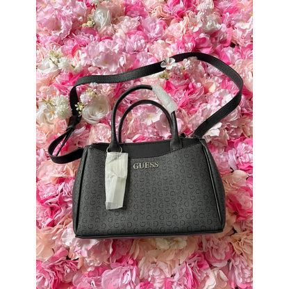 Bolsos Guess Gris Oscuro Letras G Níquel Gris Y Negro