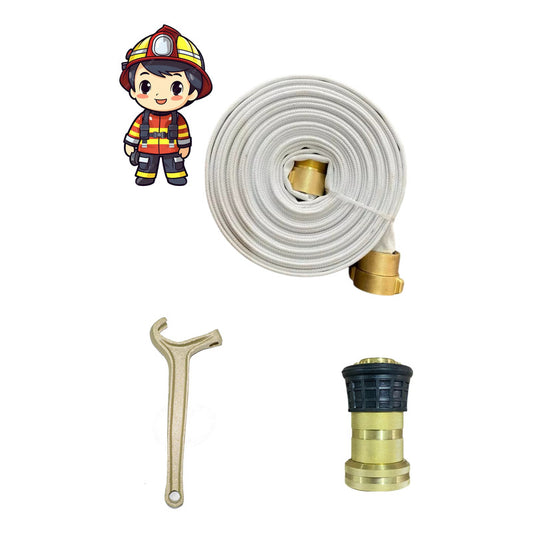 Manguera Bomberos 1-1/2 X 30m + Chiflo Hidrante + Llave Ipt