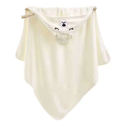Toalla Para Bebé Confort Modelo 9988 Diseño Animalitos Blanco