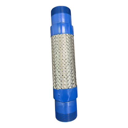 Manguera Metálica Flexible 1 PuLG X 10 PuLG C/ Niple Roscado Azul