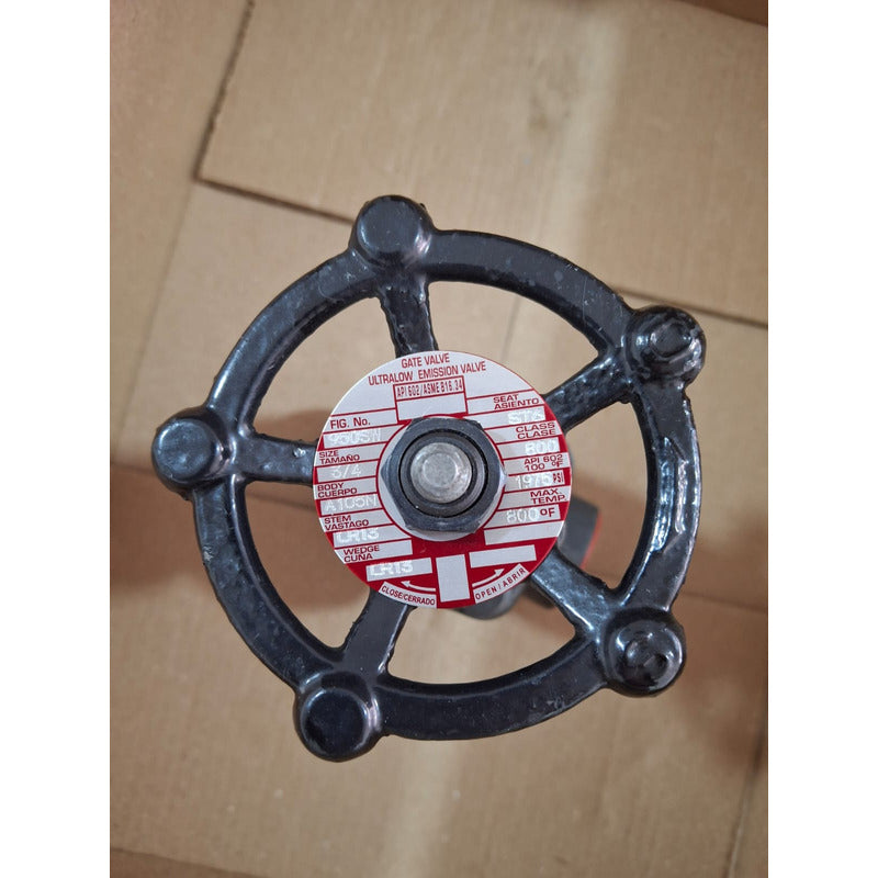 Valvula Compuerta 3/4 800 Lbs Soldable Ac Forjado A105