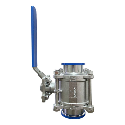 Valvula Esfera De 3 En Inoxidable Sanitaria Clamp