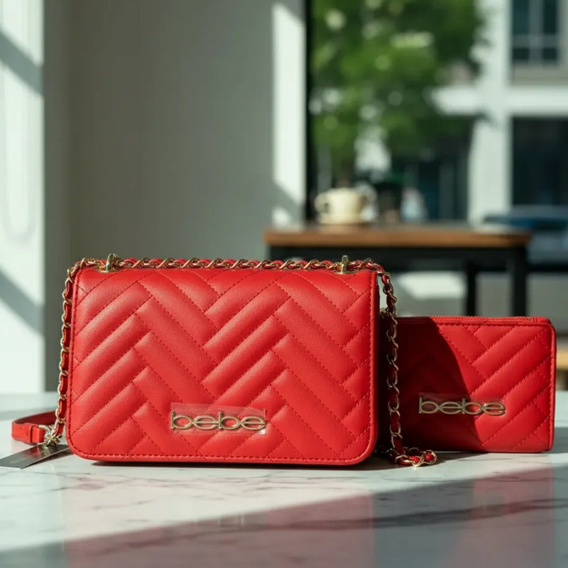 Bolsa Cross Body Small Bebe Rojo Oro Rojo/dorado