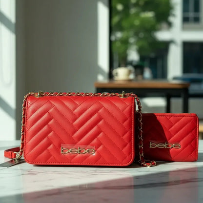 Bolsa Cross Body Small Bebe Rojo Oro Rojo/dorado
