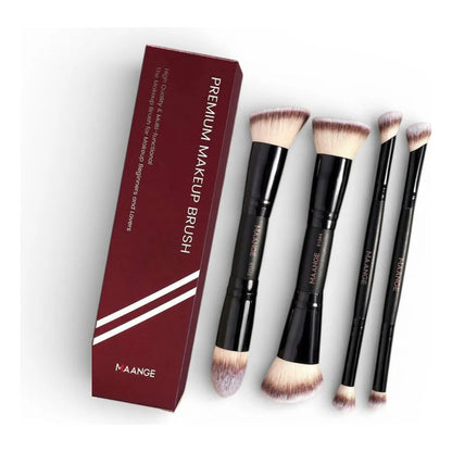 Brochas De Maquillaje Mange Premium 4 Piezas Negro