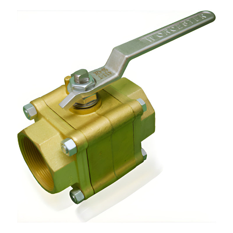 Válvula De Esfera De 1/2 Bronce 411-t Marca Worcester