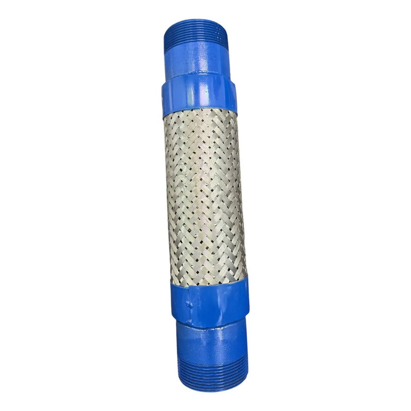 Manguera Metálica Flexible 3 X 1 M Con Niples Roscado Azul