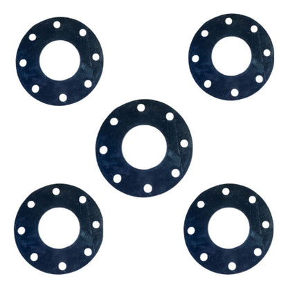 5 Pza. Empaque De Neopreno De 6  Pulgadas Para Brida Negro