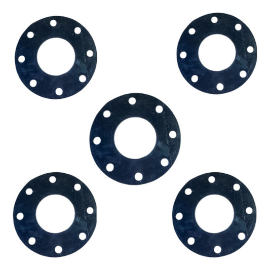 5 Pza. Empaque De Neopreno De 6  Pulgadas Para Brida Negro
