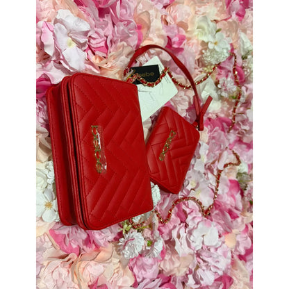 Bolsa Cross Body Small Bebe Rojo Oro Rojo/dorado