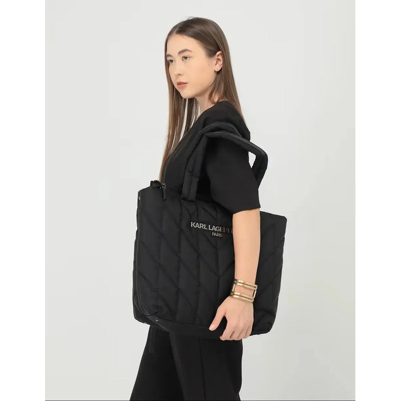 Karl Lagerfeld Lh3ae8ca Tote Adultos Negro Liso Plateado