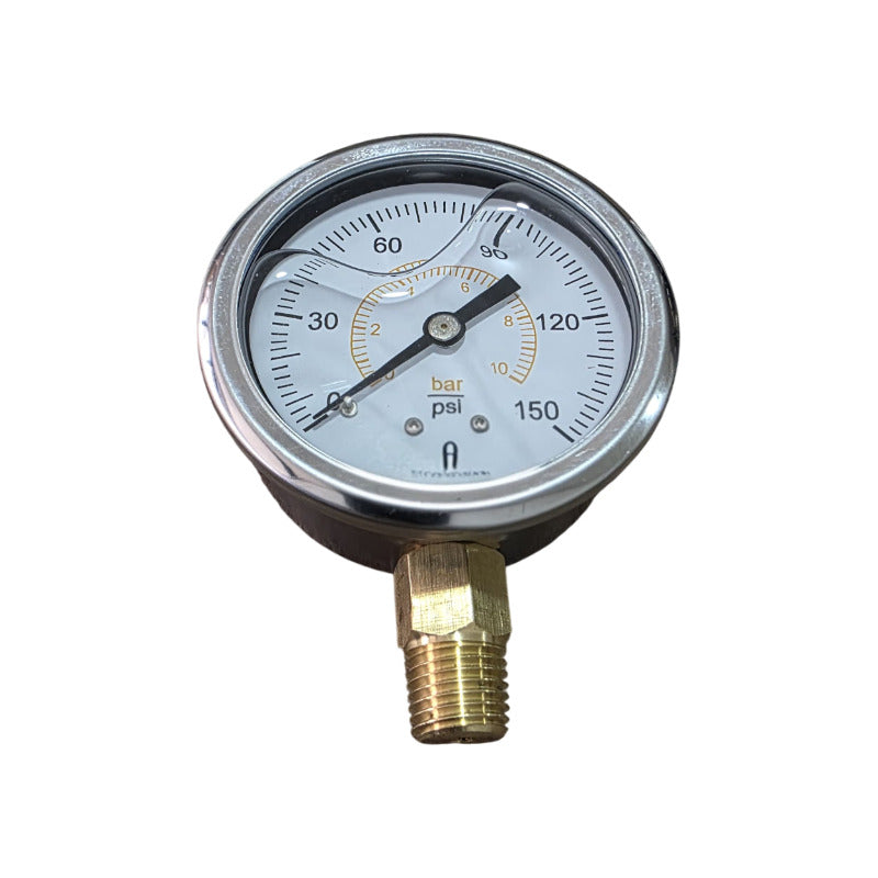 Manómetro Glicerina 0-150 Psi, 2.5  Caratula, Conexión 1/4