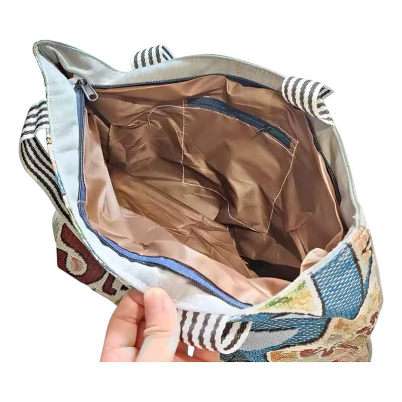 Bolso Grande De Stich Azul Y Verde