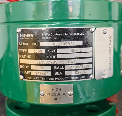 Valvula De Bola De 2 Clase 150 Fisher Tipo Z500