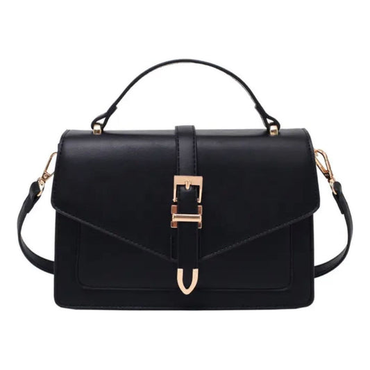 Bolso Casual Para Mujer Negro Lisa Oro Negro
